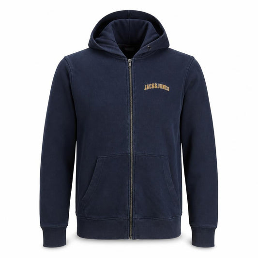 Jack & Jones Men's Blue Full Zip Hooded Jacket Size S