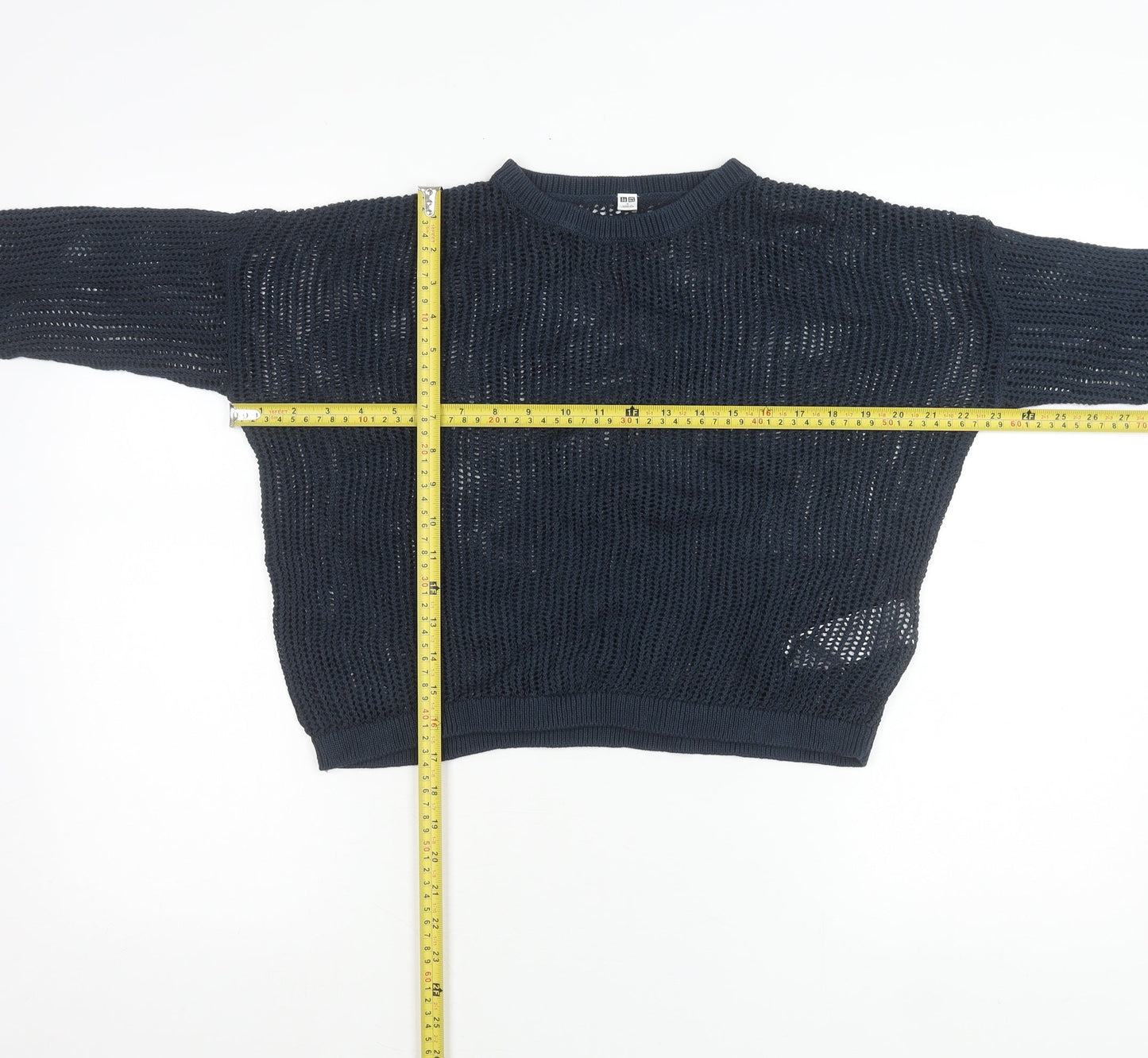 Uniqlo Women’s Blue Open-Knit Pullover Jumper Size S