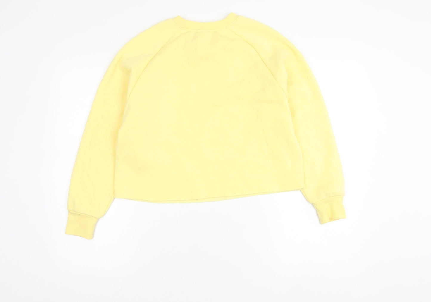 Disney Stitch Yellow Women's 2XS Pullover Sweatshirt Cotton Blend