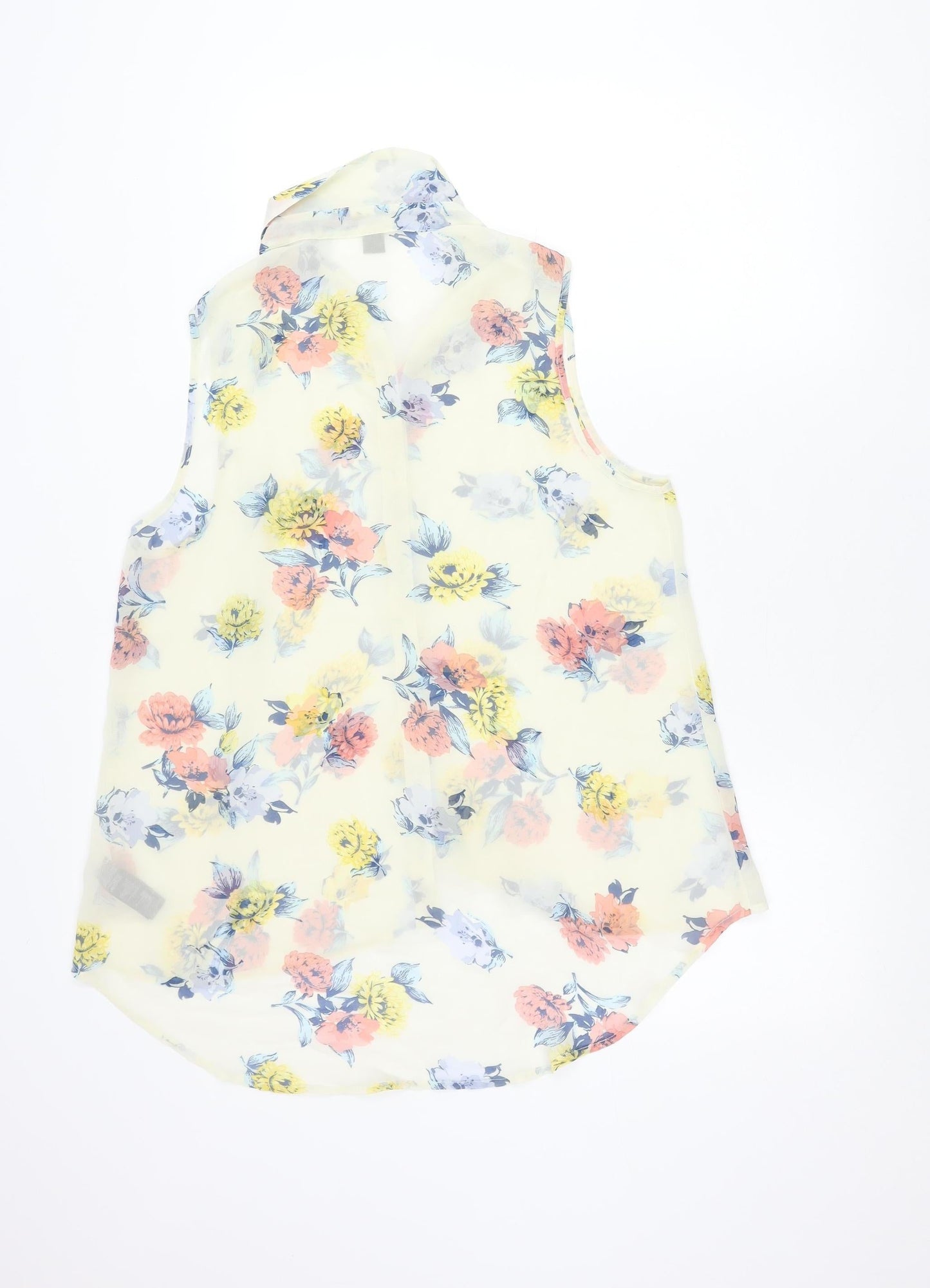 Forever 21 Women’s Multicoloured Floral Sleeveless Chiffon Blouse Size L