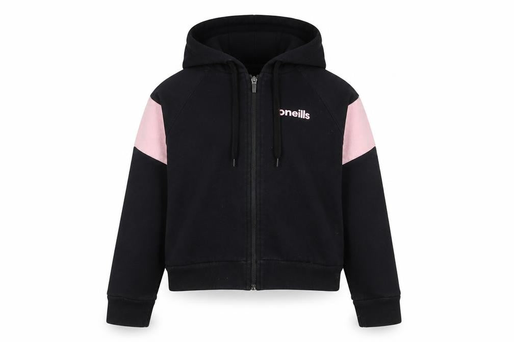 O’Neills Girls Black Hoodie Jacket 12 Years Cotton Blend Zip Up Casual