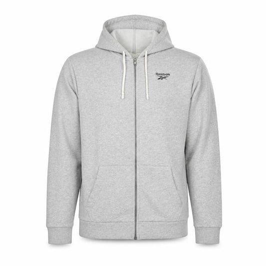Reebok Men’s Grey Small Full Zip Hoodie Jacket Casual Sports