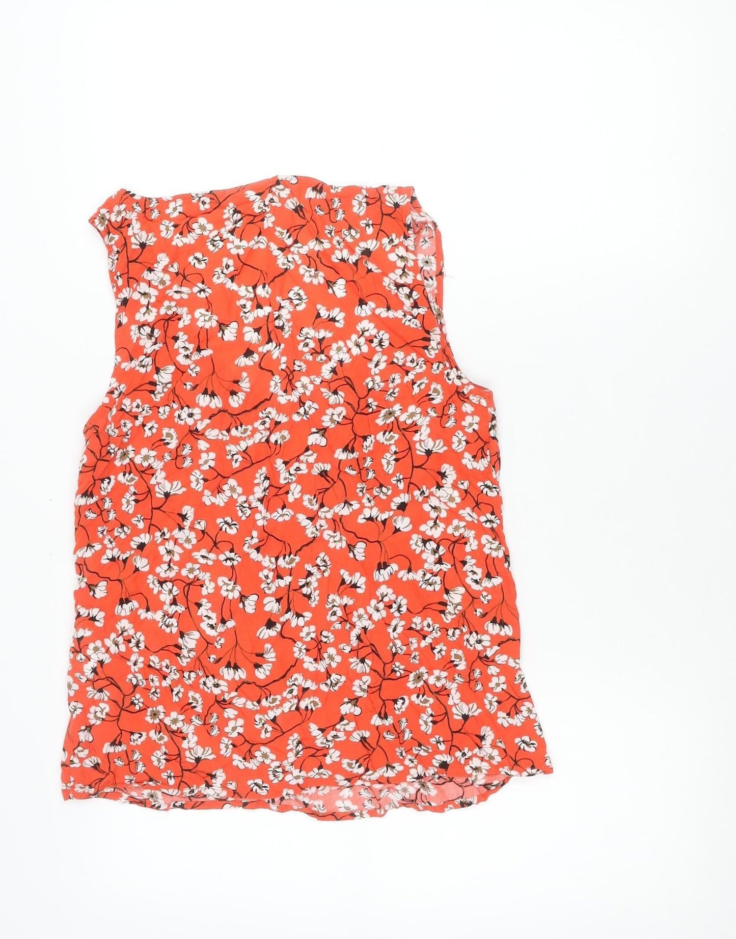 Vila Womens Red Floral Sleeveless Viscose Blouse Size 8