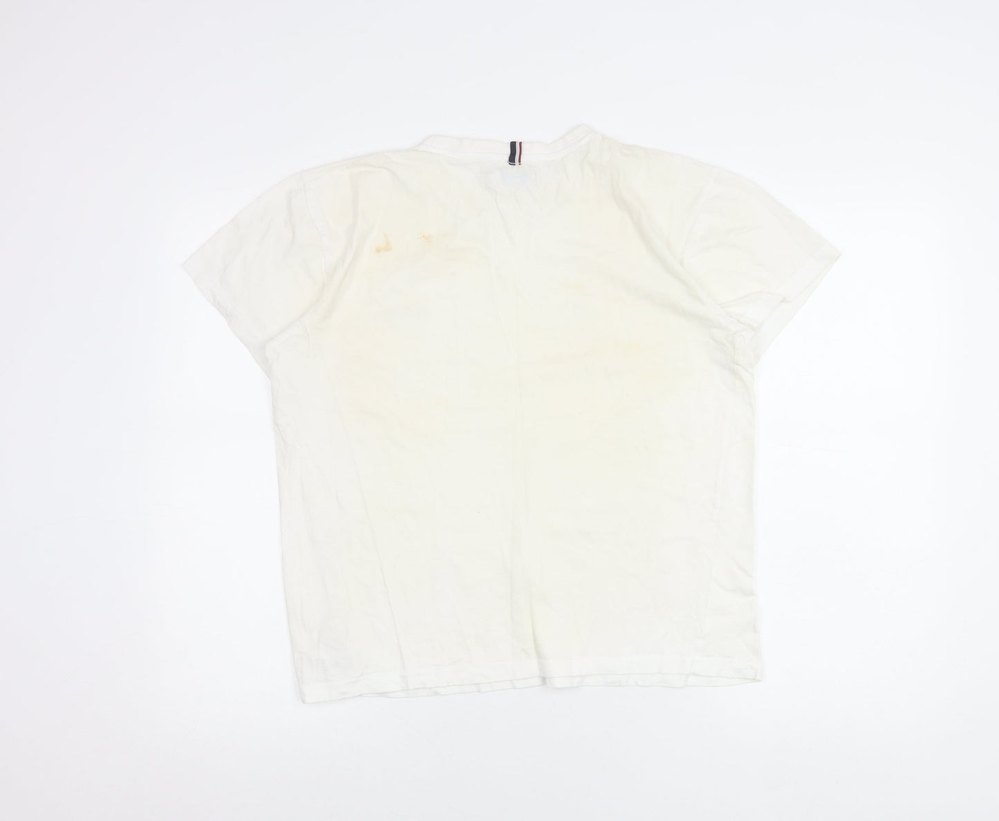 Ben Sherman Men’s White Medium Crew Neck Short Sleeve Logo T-Shirt
