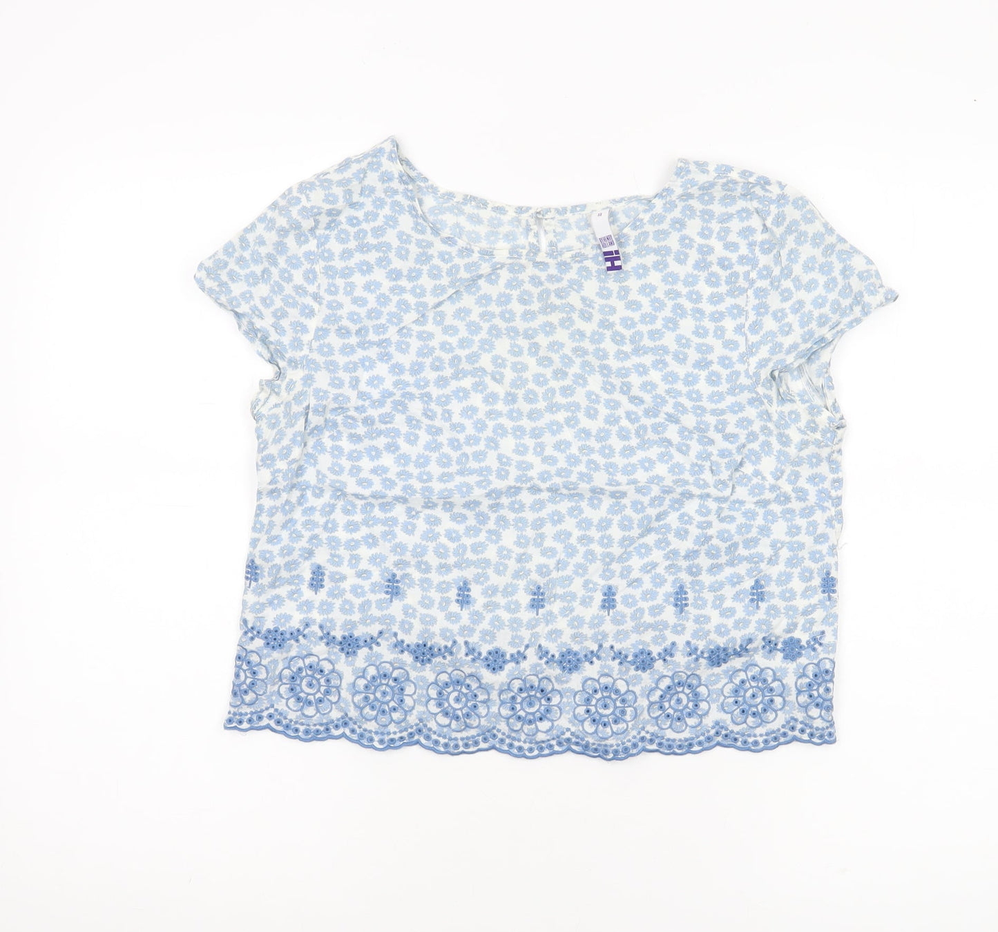 Henry Holland Women’s Blue Floral Cotton Blouse Size 10