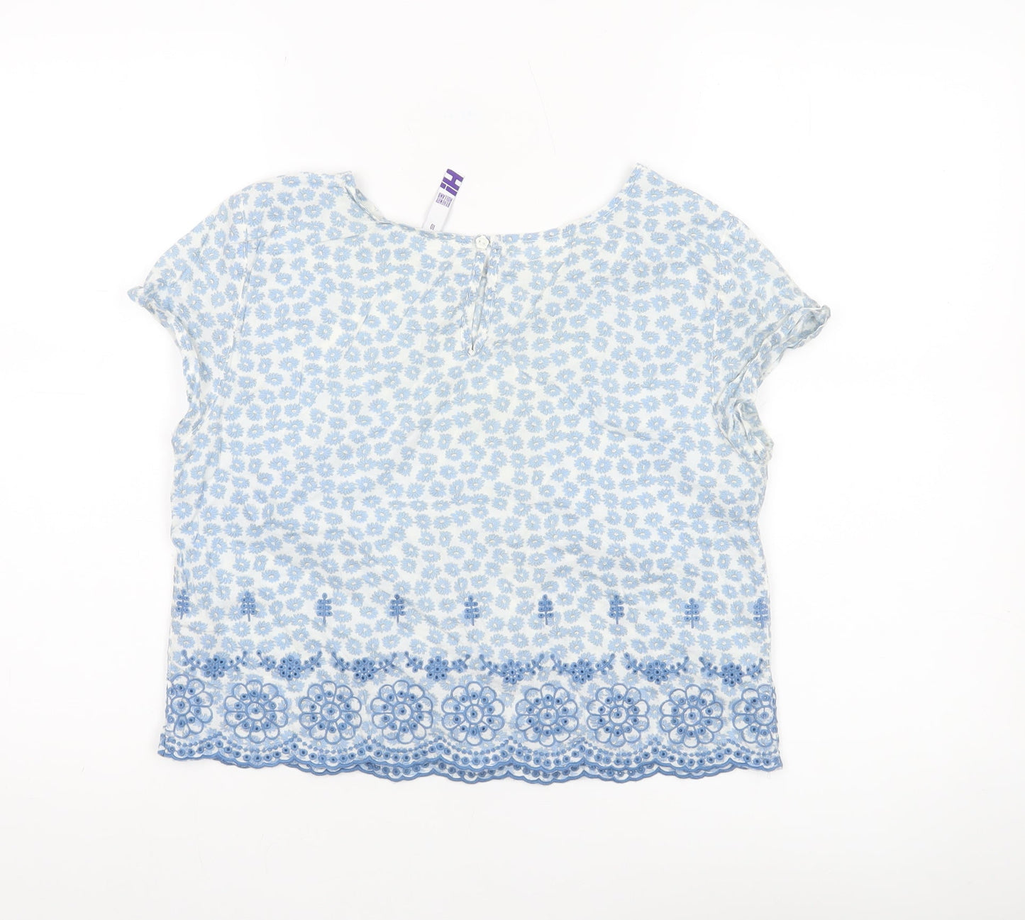 Henry Holland Women’s Blue Floral Cotton Blouse Size 10