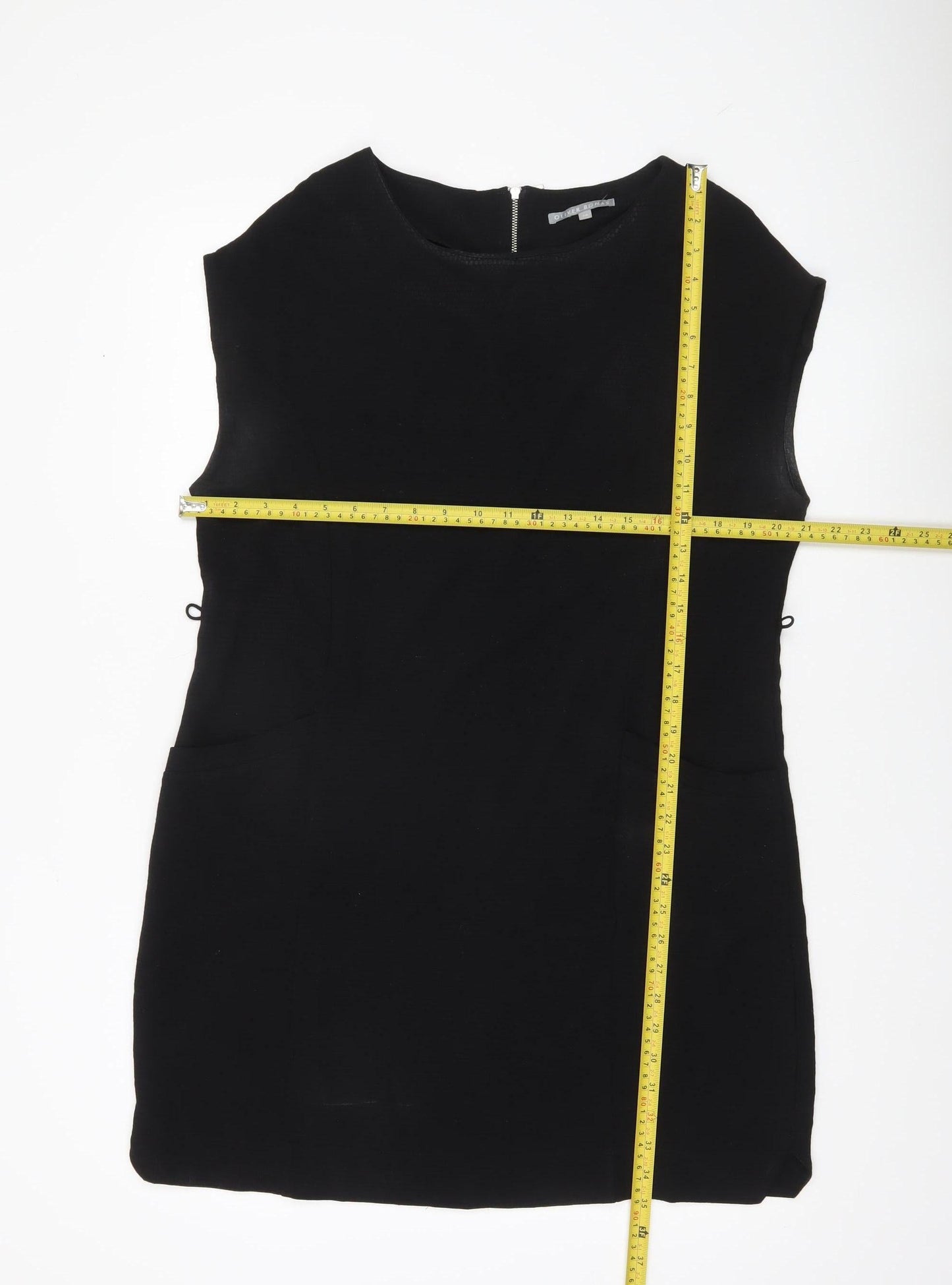 Oliver Bonas Women's Black Size 14 Sleeveless Shift Dress