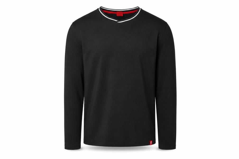 LFC Men’s Black Long Sleeve Cotton Crew Neck Casual Top M