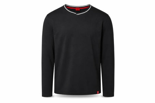 LFC Men’s Black Long Sleeve Cotton Crew Neck Casual Top M