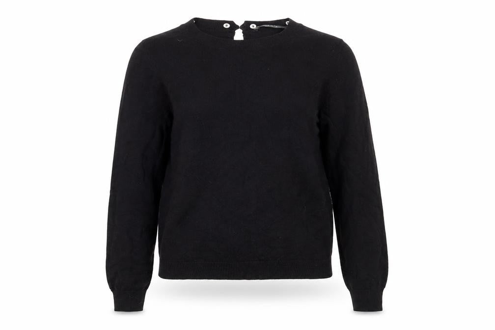 Oasis Womens Black Crew Neck Knit Jumper Size S Long Sleeve