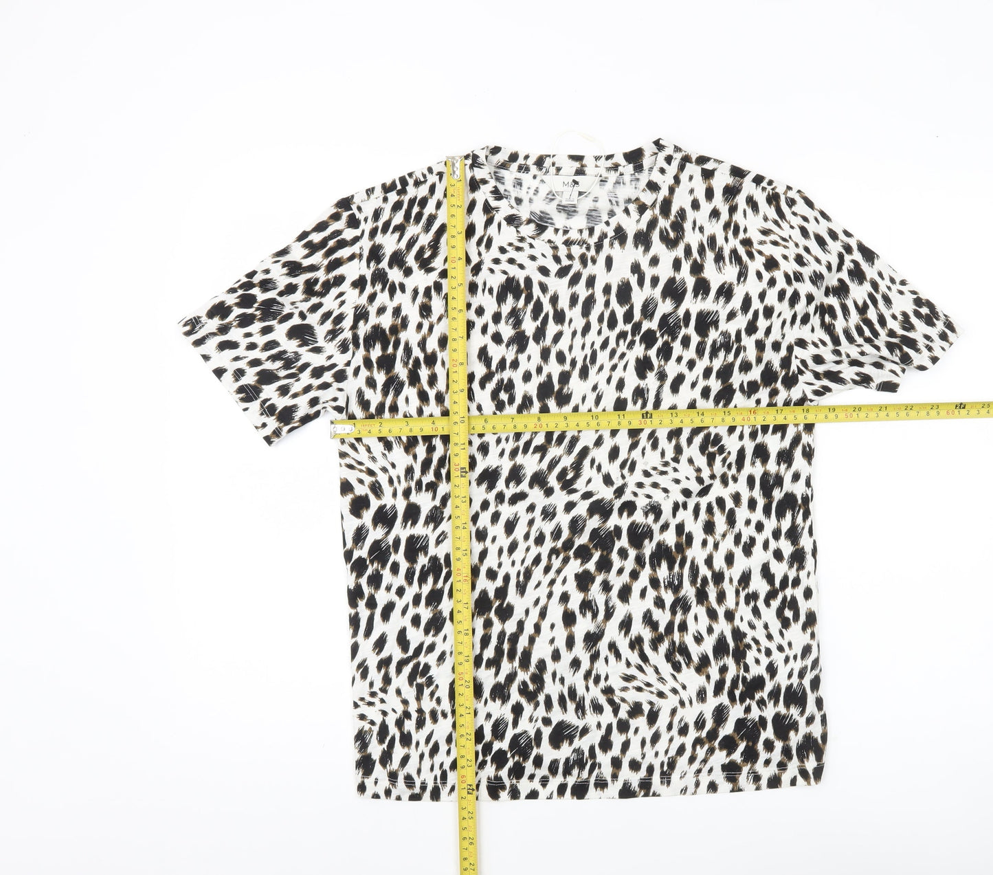 Marks and Spencer Womens Multicoloured Animal Print T-Shirt Size 8