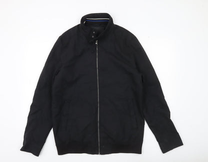 F&F Men's Black M Basic Zip Jacket Cotton Nylon Casual