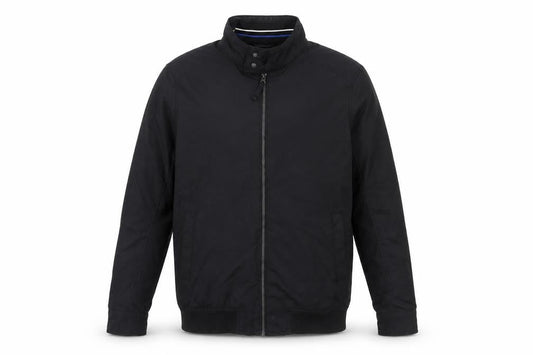 F&F Men's Black M Basic Zip Jacket Cotton Nylon Casual