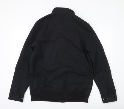 F&F Men's Black M Basic Zip Jacket Cotton Nylon Casual