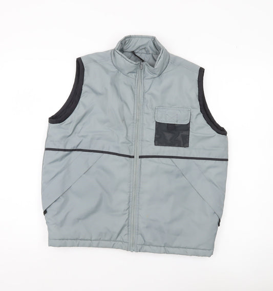 St Bernard Men’s Grey Nylon Bodywarmer Waistcoat Size 34