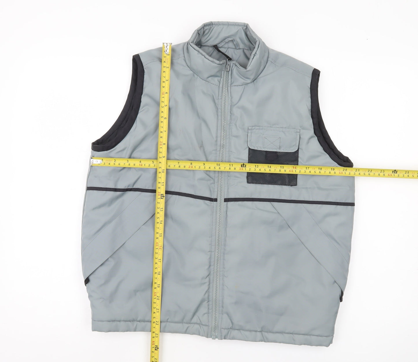 St Bernard Men’s Grey Nylon Bodywarmer Waistcoat Size 34