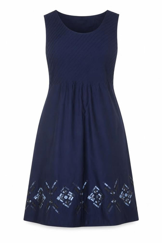 Edina Ronay Women’s Blue Silk A-Line Cocktail Dress Size 12