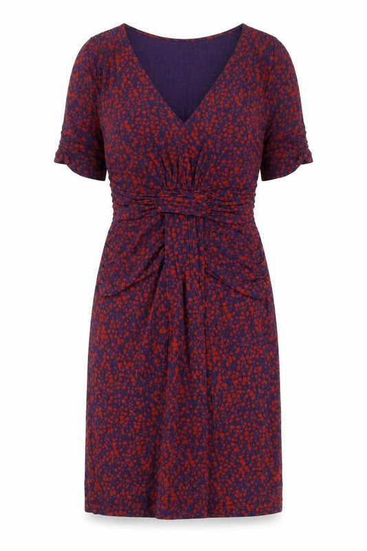 Great Plains Women Purple Red Sheath Dress S Viscose Blend