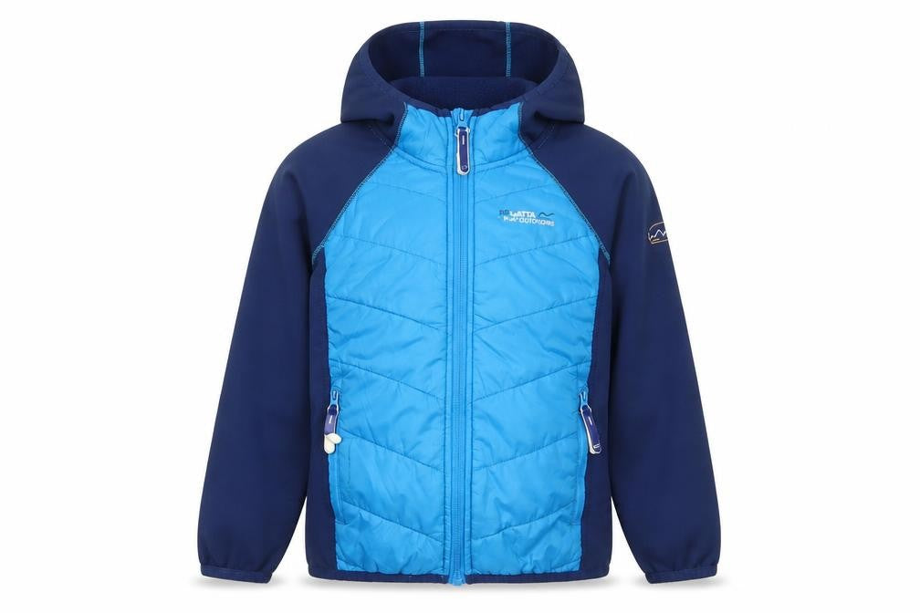 Regatta Boys Blue 5-6 Years Hooded Puffer Jacket Outdoor Zip Coat