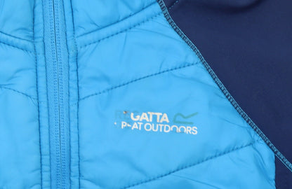 Additional view of Regatta boys’ blue 5-6 years hooded puffer jacket outdoor zip coat