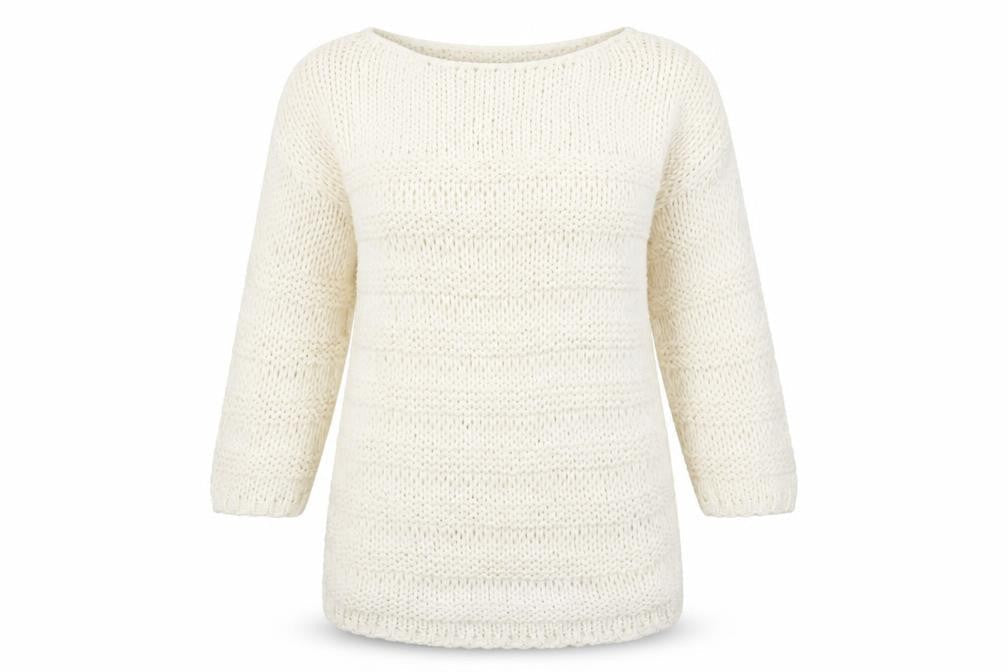 Next Women Ivory XS Chunky Knit Cotton Nylon Pullover Jumper