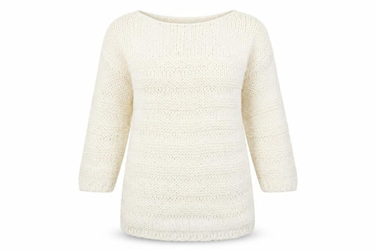 Next Women Ivory XS Chunky Knit Cotton Nylon Pullover Jumper