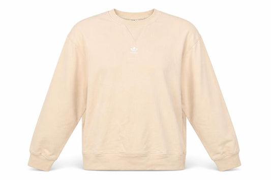 Adidas Womens Beige Logo Sweatshirt Size UK 10 Regular Fit Pullover