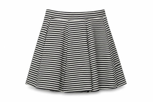 ESMARA Women’s Black White Stripe A-Line Skirt Size 12