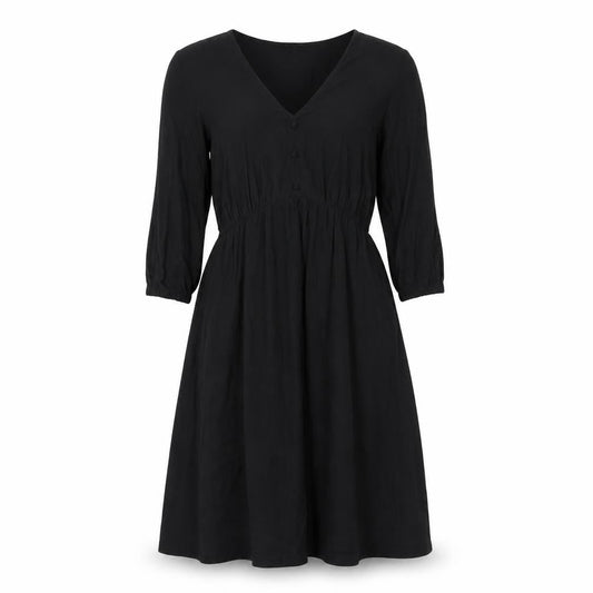 Marks & Spencer Women Black Size 10 A-Line Knee Length Dress
