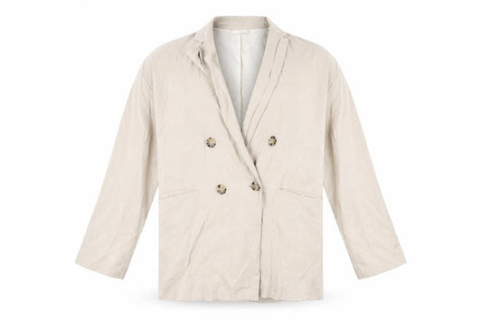 H&M Men Beige Viscose Blend Blazer Jacket Size S Smart Casual