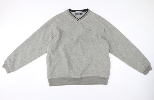 Maine New England Men’s Grey XL V-Neck Pullover Jumper