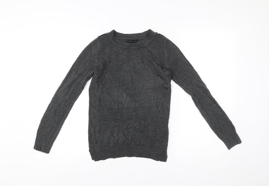Atmosphere Womens Grey Size 4 Crew Neck Long Sleeve Pullover Jumper