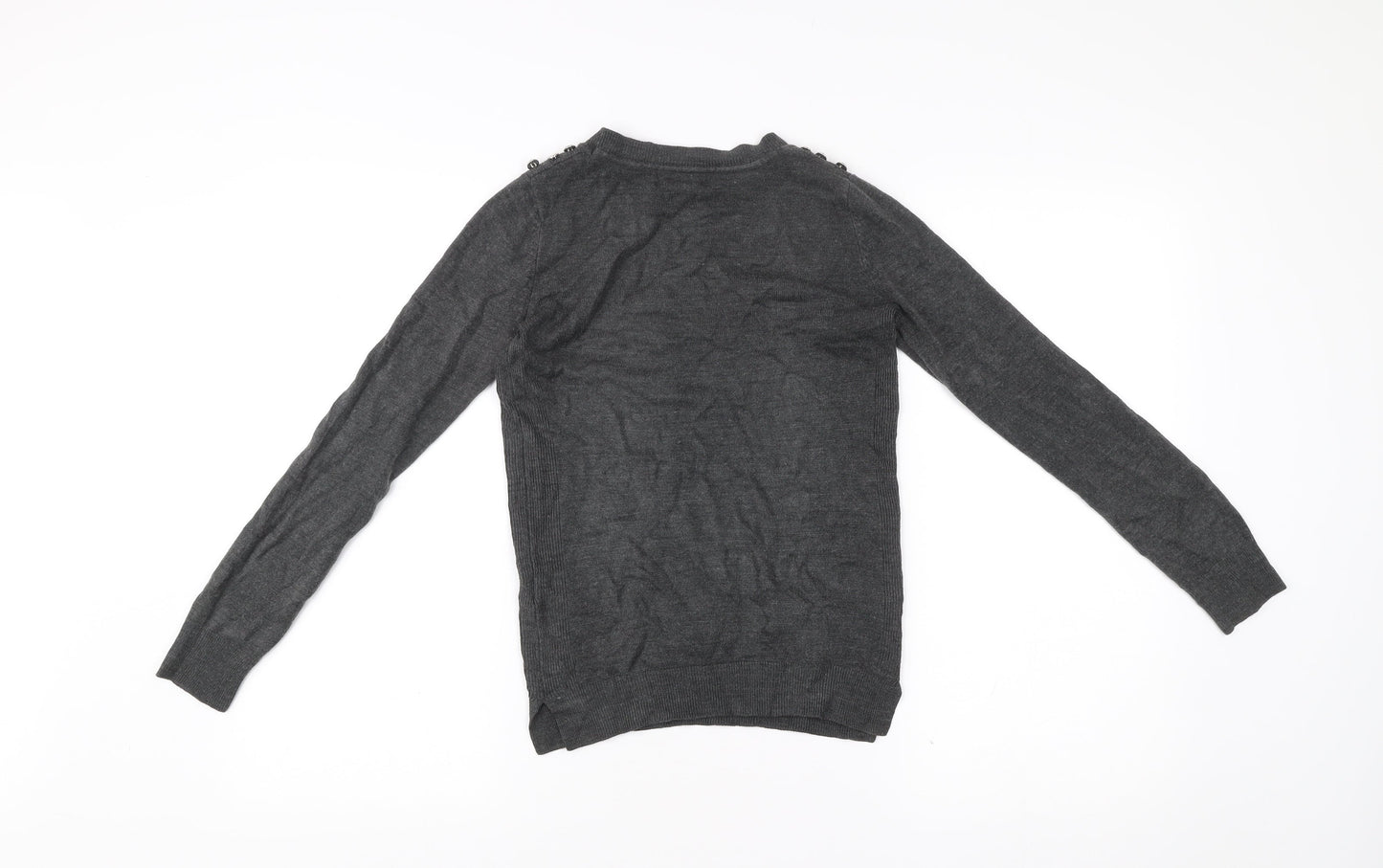 Atmosphere Womens Grey Size 4 Crew Neck Long Sleeve Pullover Jumper