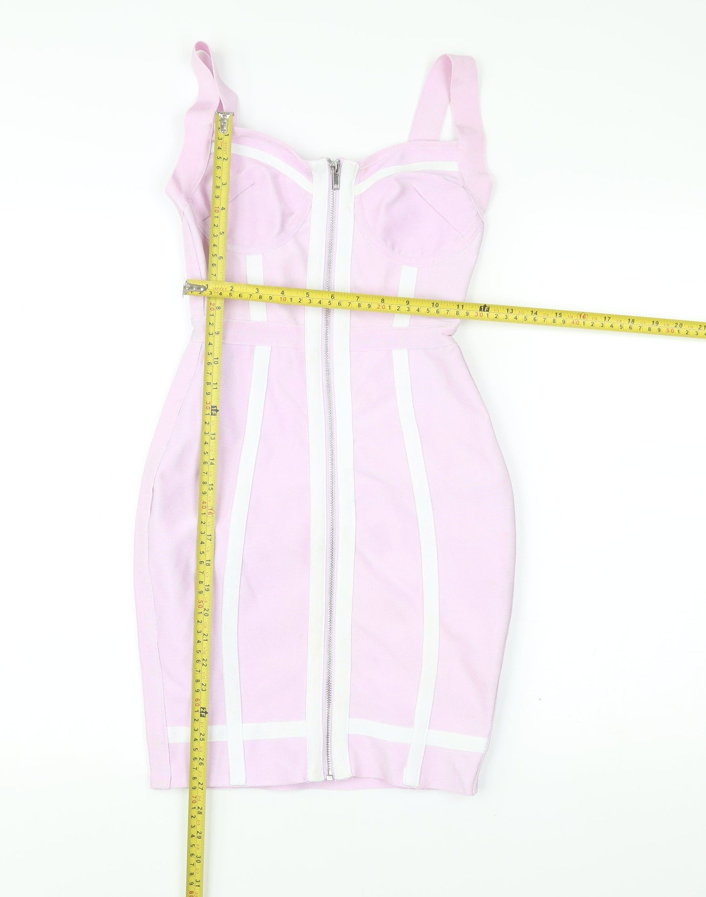 Missguided Women’s Pink Bodycon Dress UK 6 Knee Length Sleeveless Party