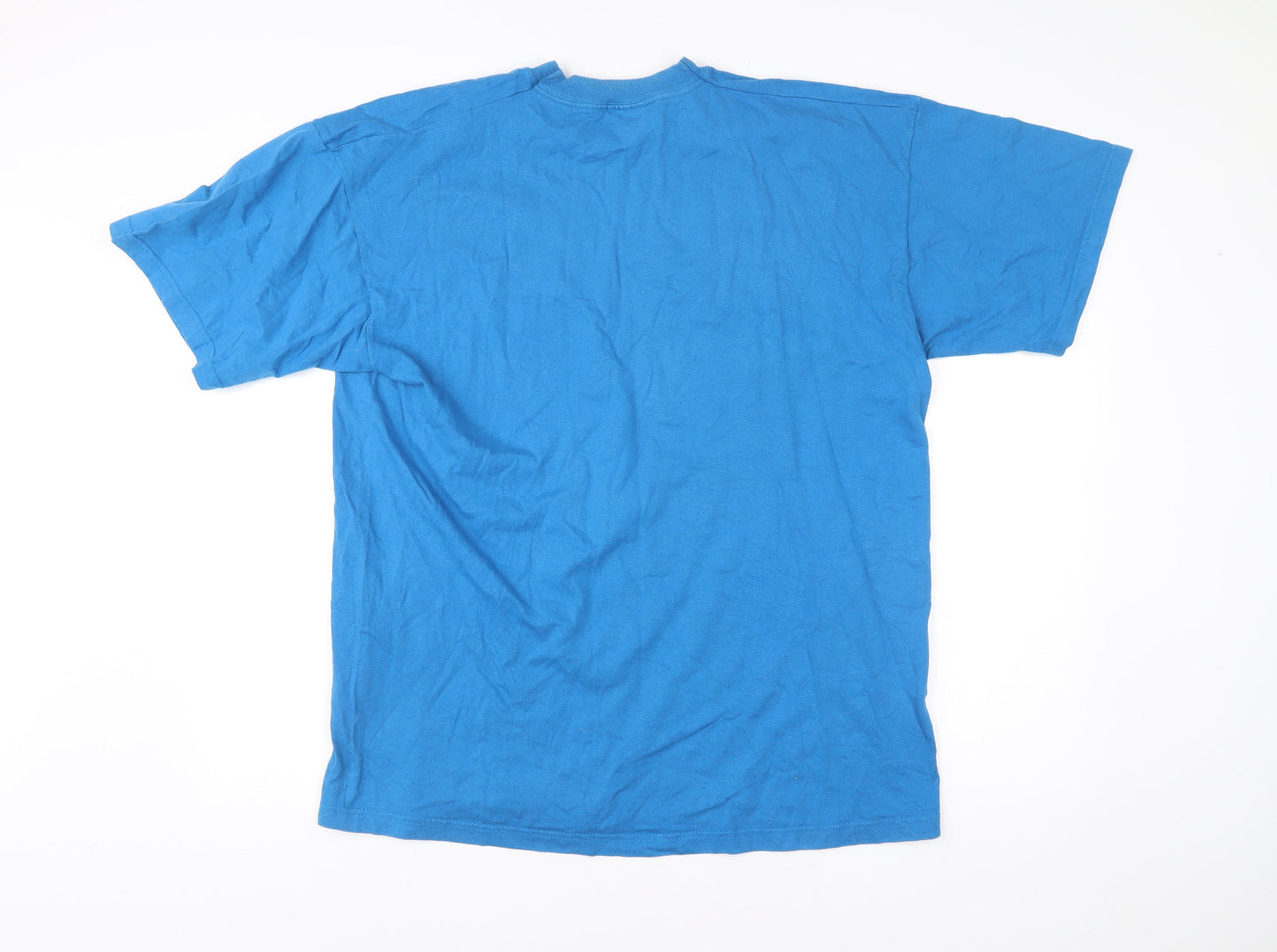 Fruit of the Loom Men's Blue XL Crew Neck Cotton T-Shirt