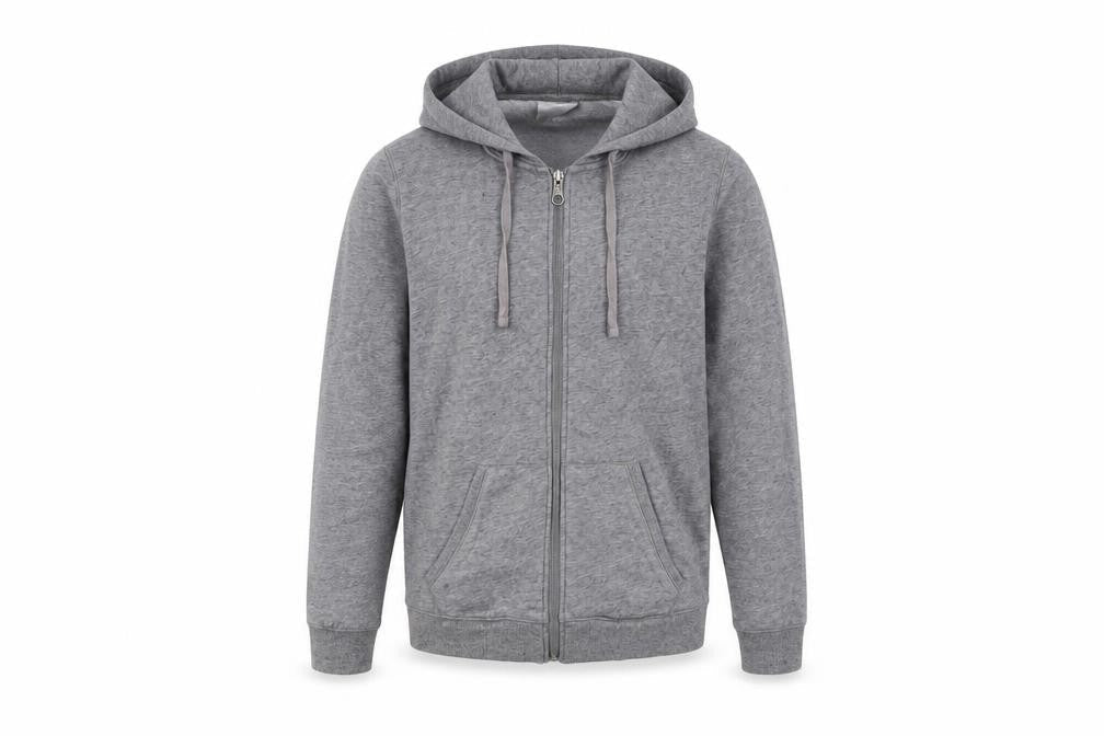 Decathlon Men’s Grey Full Zip Hoodie Size L Regular Fit