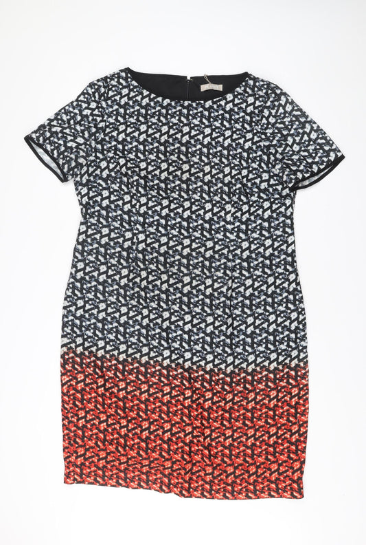 Planet Womens Multicoloured Size 16 Sheath Knee Length Dress