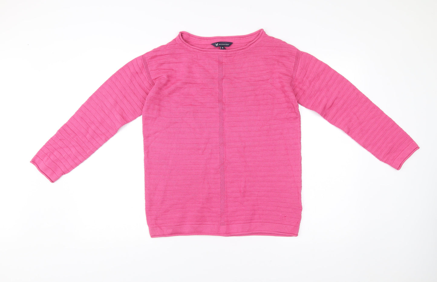 Crew Clothing Women’s Pink Jumper Size 12 Cotton Acrylic Pullover