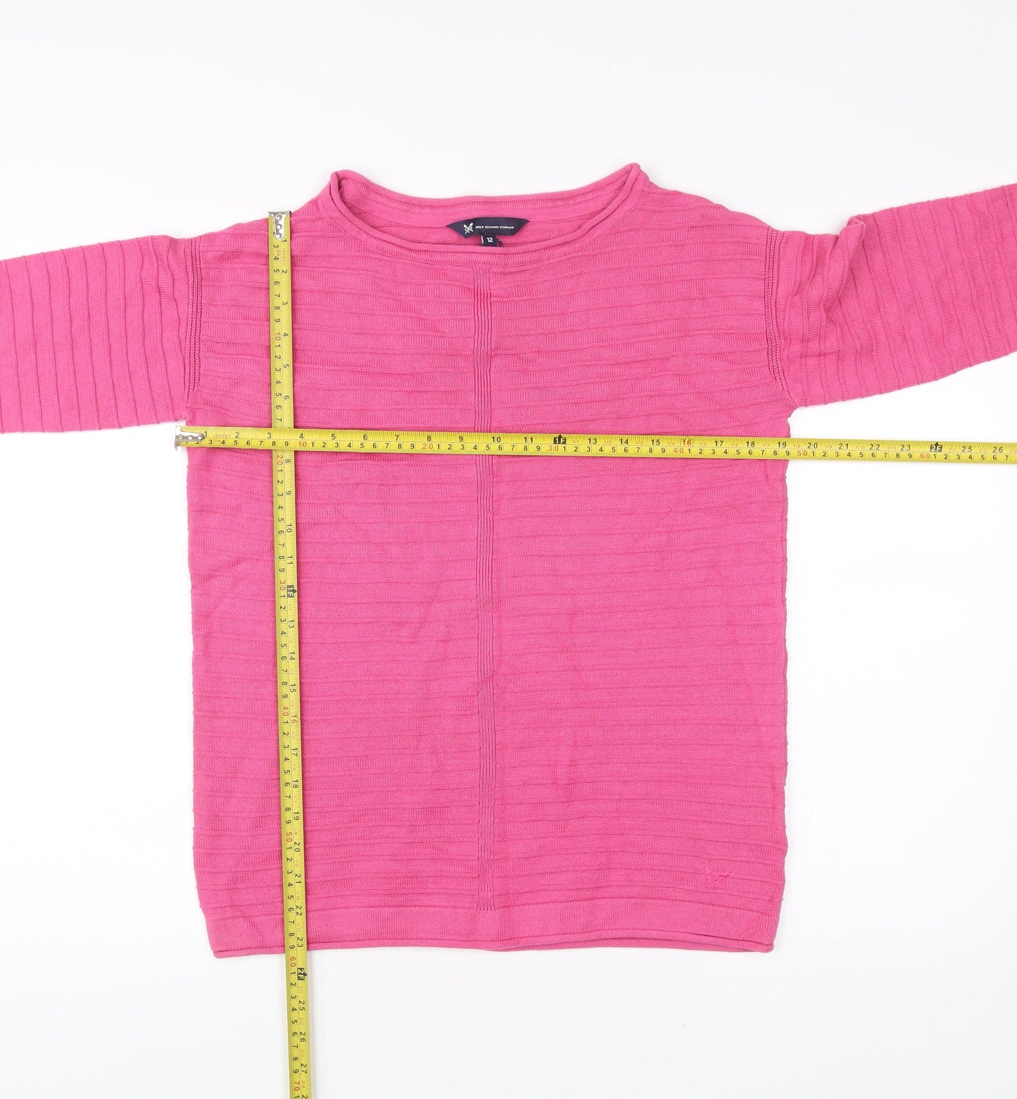Crew Clothing Women’s Pink Jumper Size 12 Cotton Acrylic Pullover