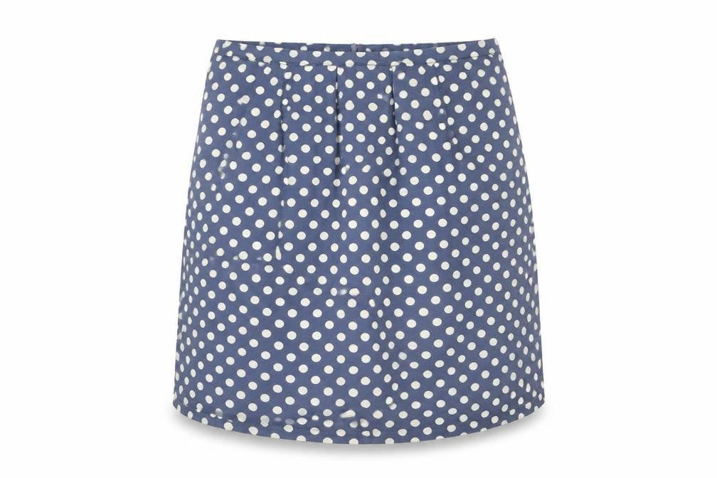 Emily and Fin Women’s Blue Polka Dot A-Line Knee Length Skirt M