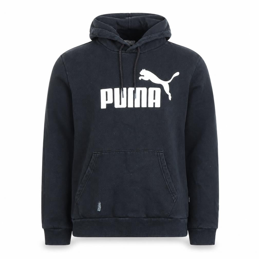 Puma Boys Black Pullover Hoodie M Regular Fit Logo Sportswear