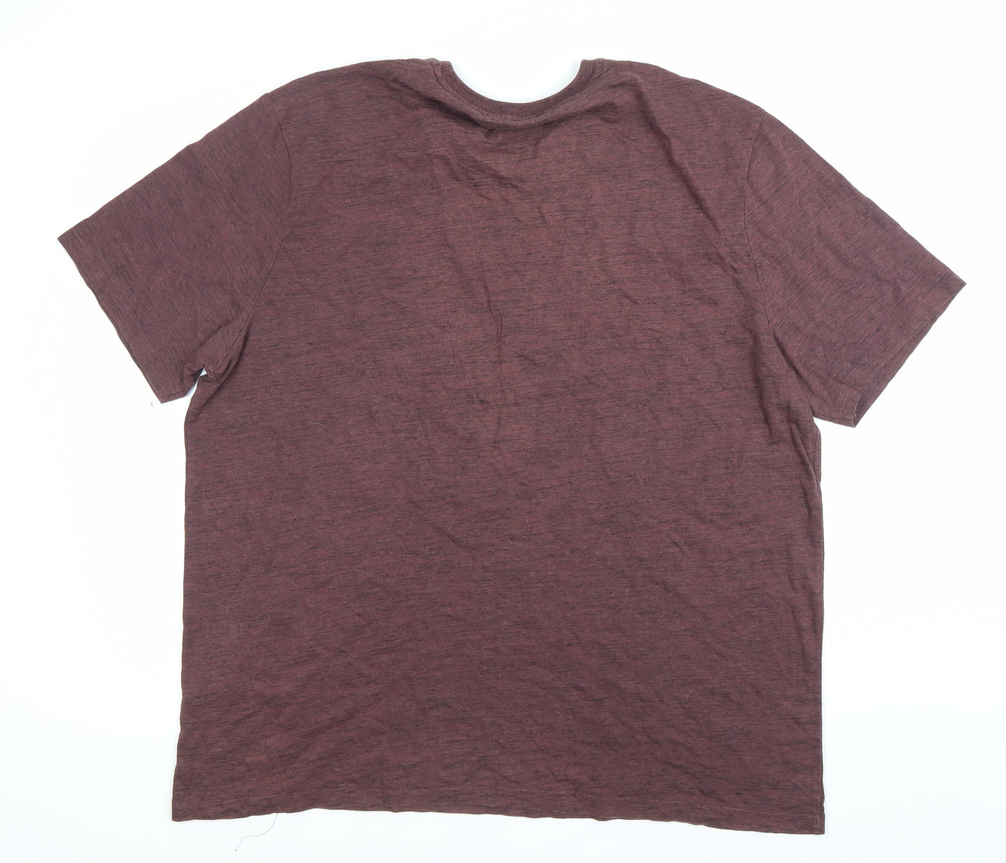 Lincoln Men’s Brown 2XL Crew Neck Short Sleeve Cotton T-Shirt