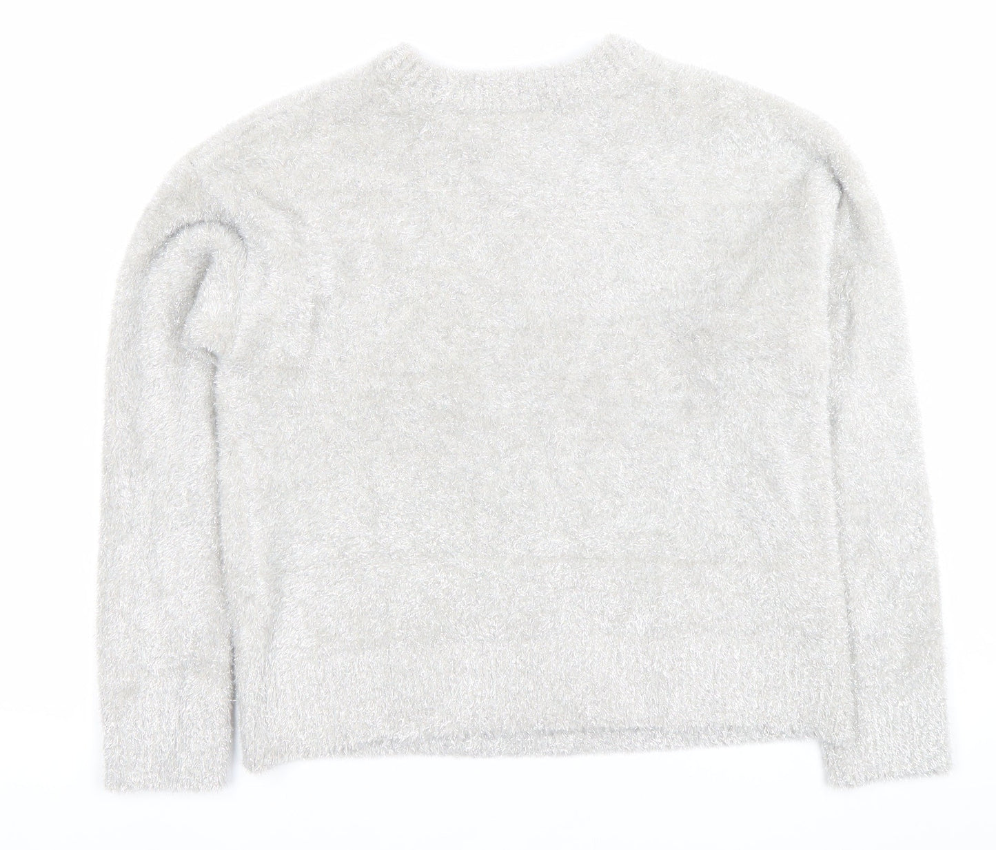Marks and Spencer Womens Grey XS Crew Neck Knit Pullover Jumper