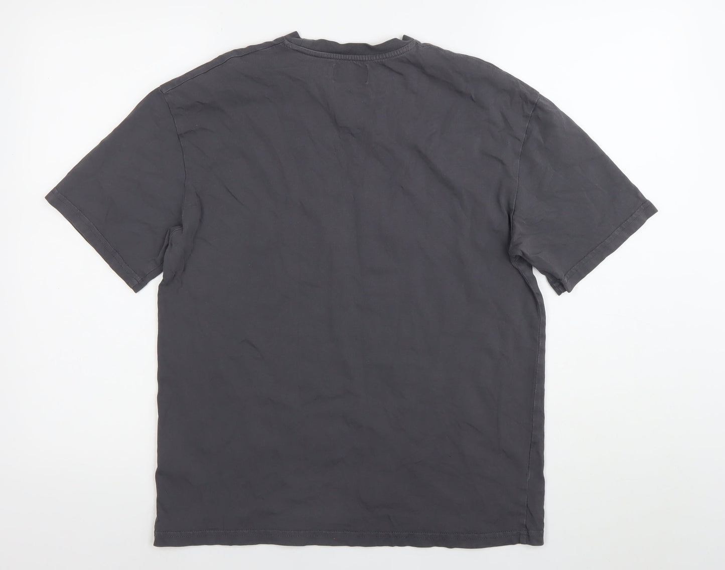 Topman Men’s Grey XS Graphic Crew Neck Short Sleeve T-Shirt