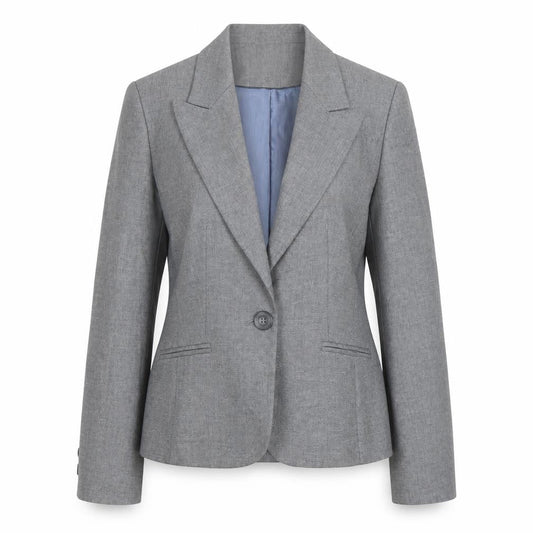 Next Women Grey Size 12 Classic Single-Breasted Suit Jacket