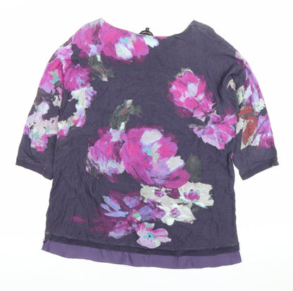 Next Petite Women’s Multicoloured Floral Pullover Jumper Size S