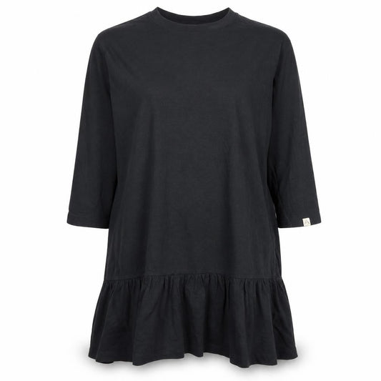 John Lewis Women Black Cotton 3/4 Sleeve T-Shirt Dress L