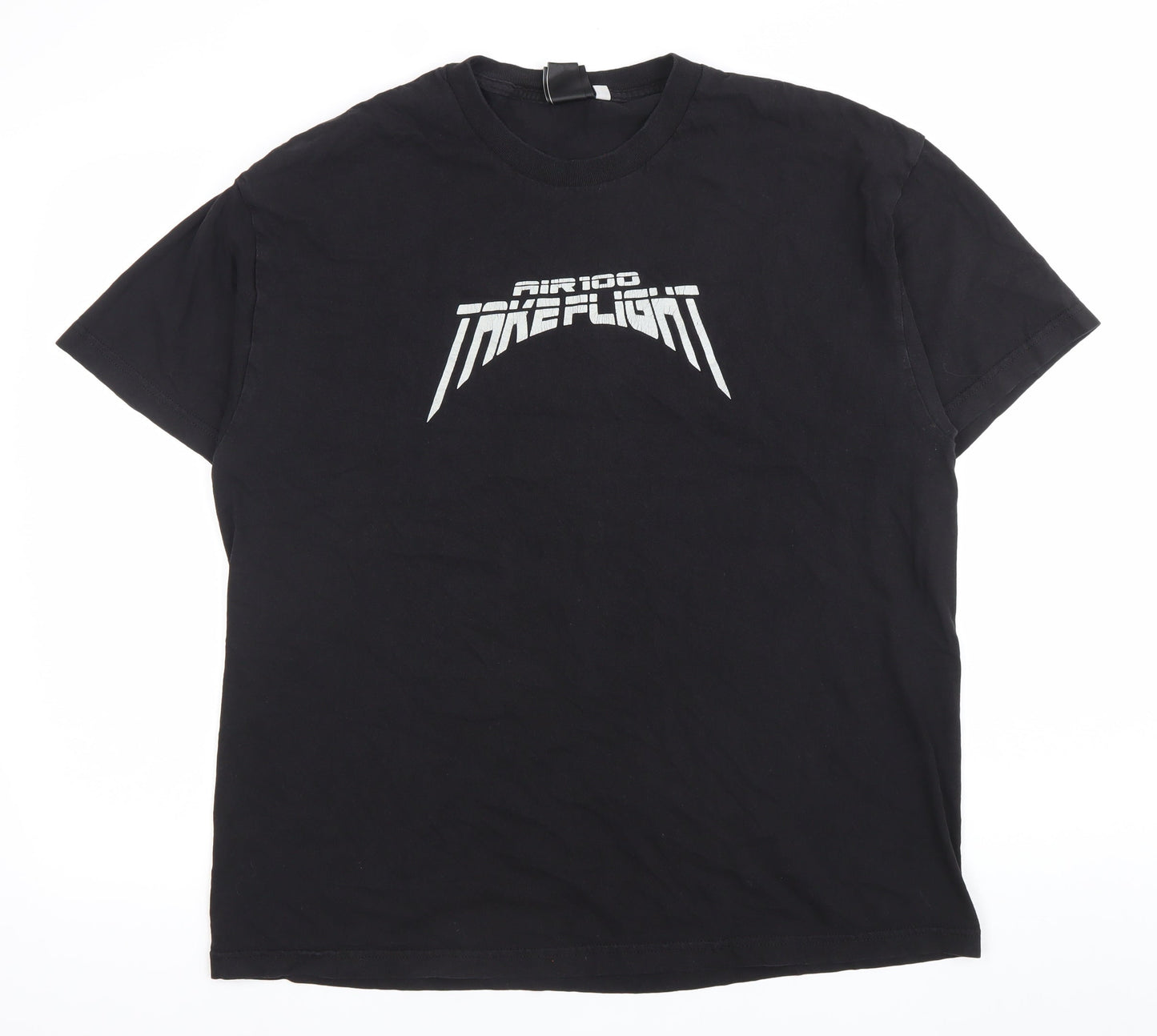 Tenth Men's Black XL Graphic Print Cotton T-Shirt