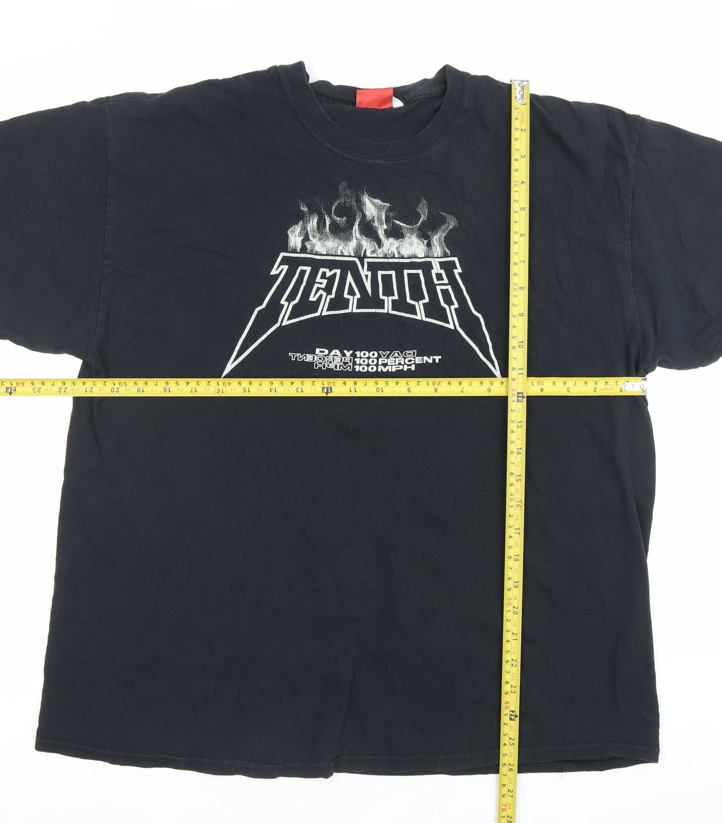 Honet Mens Black XL Rock Graphic T-Shirt Crew Neck 90s Vintage