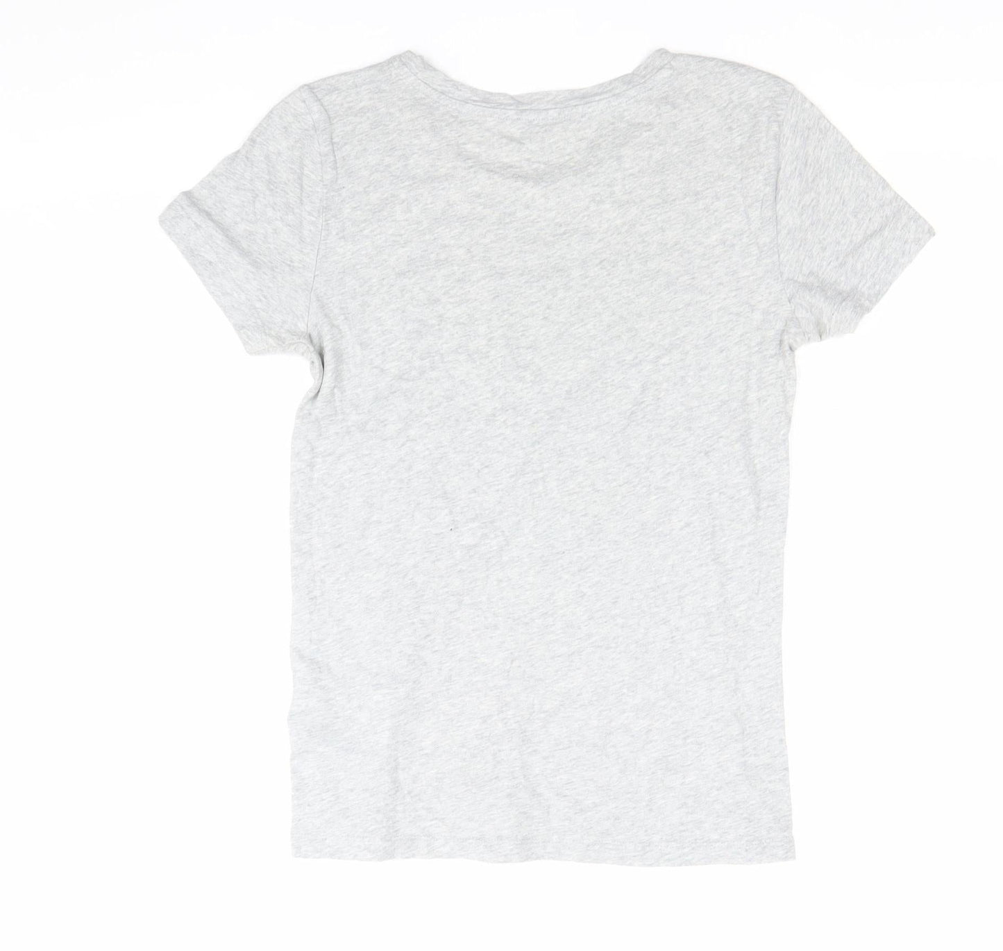 Calvin Klein Jeans Womens Grey Small Logo T-Shirt Casual Cotton